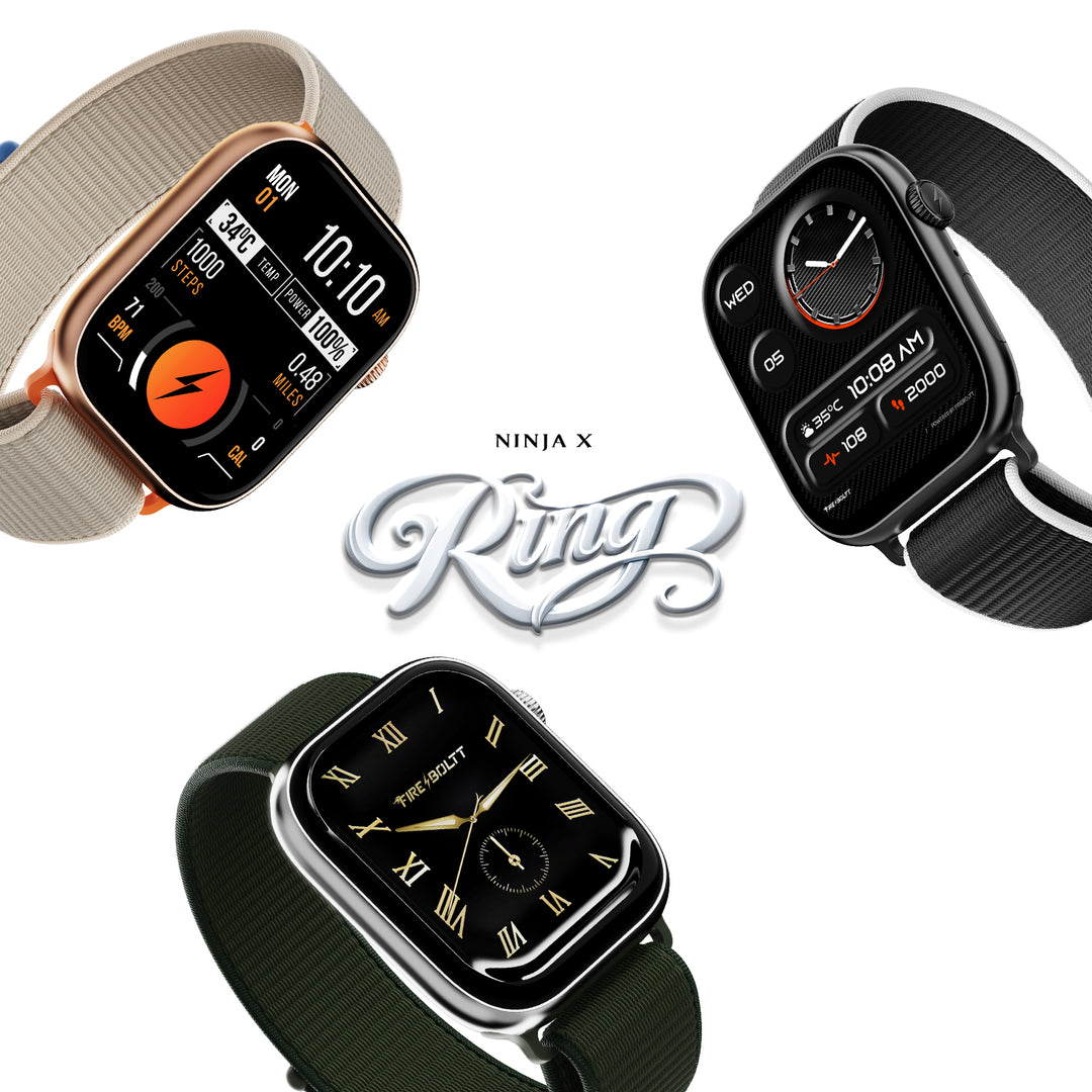 Ninja X Ring with (1.96 inch) Display and BT Calling – Fire-Boltt