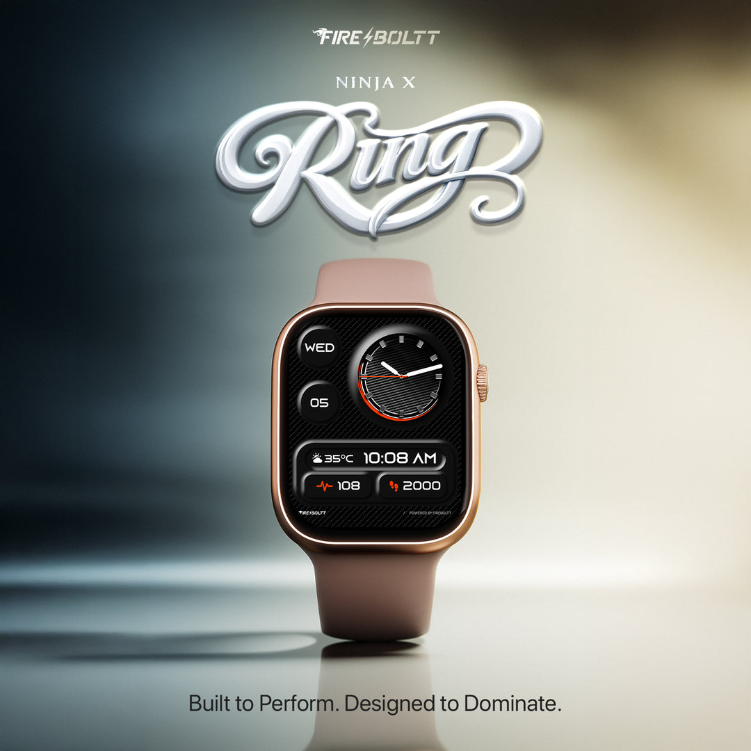 Ninja X Ring with (1.96 inch) Display and BT Calling – Fire-Boltt
