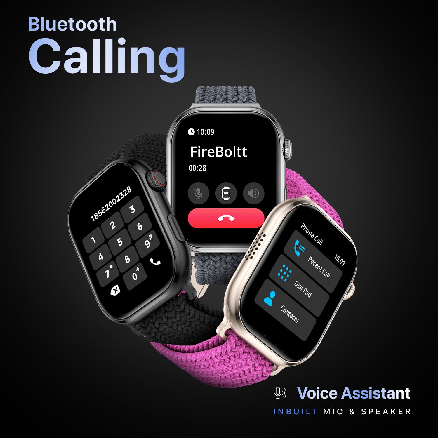 Brillia Pro Smartwatch | AMOLED Display, Bluetooth Calling & Multiple ...